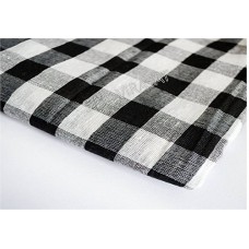Dabi Parna Men's UnStitched Casual Cotton White And Black Big Small Check Parna (Length- 3 Meters)