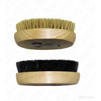 Wood Black Brown Oval Special Soft Bristle Beard and Hair Brush By Abhi Seico