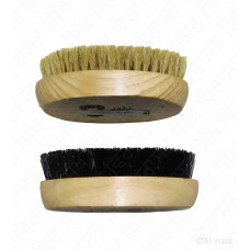 Wood Black Brown Oval Special Soft Bristle Beard and Hair Brush By Abhi Seico