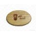 Wood Black Brown Oval Special Soft Bristle Beard and Hair Brush By Abhi Seico