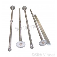 Chandoa Sahib Stainless Steel Stand Folding Designer Color Silver Size 5X5