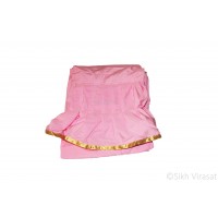 Chandoa Sahib Canopy Beautiful Soft Silk Golden Lace Wavy Folds Color Pink 6 X 4 Feet Chandoa Sahib 