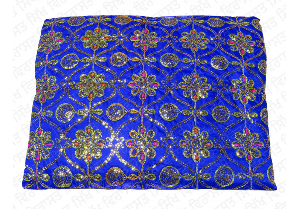 Rumala Sahib Double Designer Pattern Royal Blue Rumala Sahib Double Designer Pattern Royal Blue