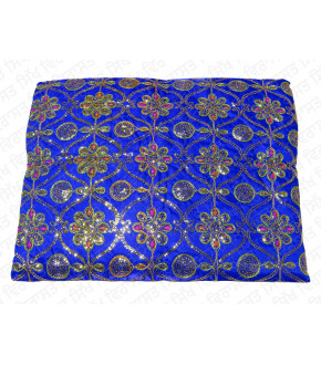 Rumala Sahib Double Designer Pattern Royal Blue