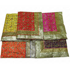 Rumala Sahib Double Designer Pattern Multicolor Golden Border Rumala Sahib Double Designer Pattern Multicolor Golden Border