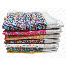 Rumala Sahib Double Designer Pattern Multicolor Silver Border Lace Rumala Sahib Double Designer Pattern Multicolor Silver Border Lace