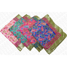 Rumala Sahib Double Designer Leaf Pattern Multicolor Rumala Sahib Double Designer Leaf Pattern Multicolor