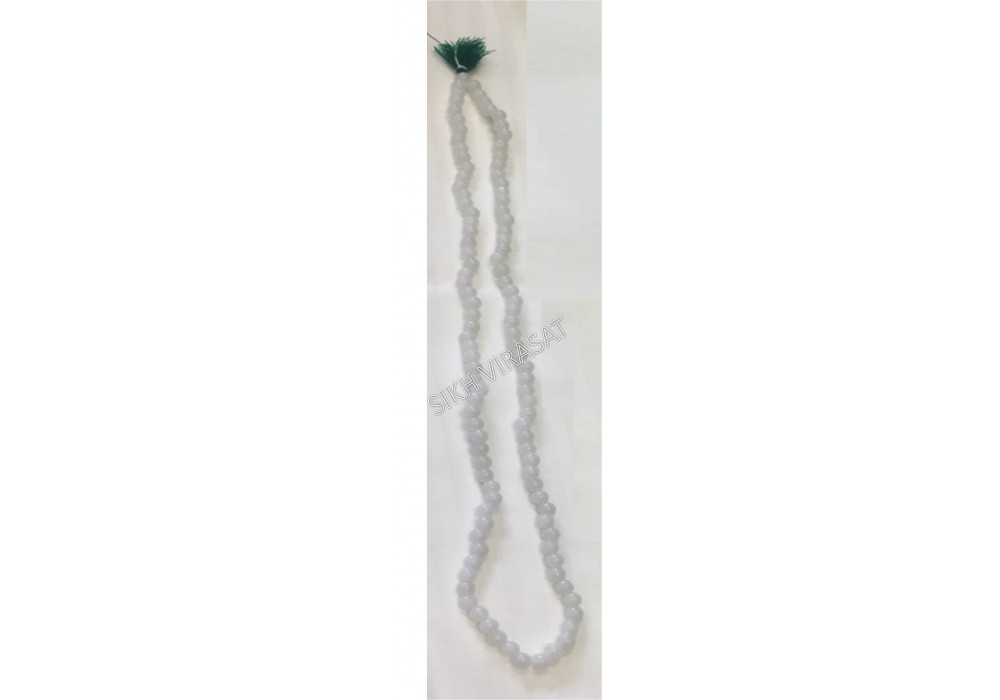 Mala Radium Medium 108 Beads (Color- White)