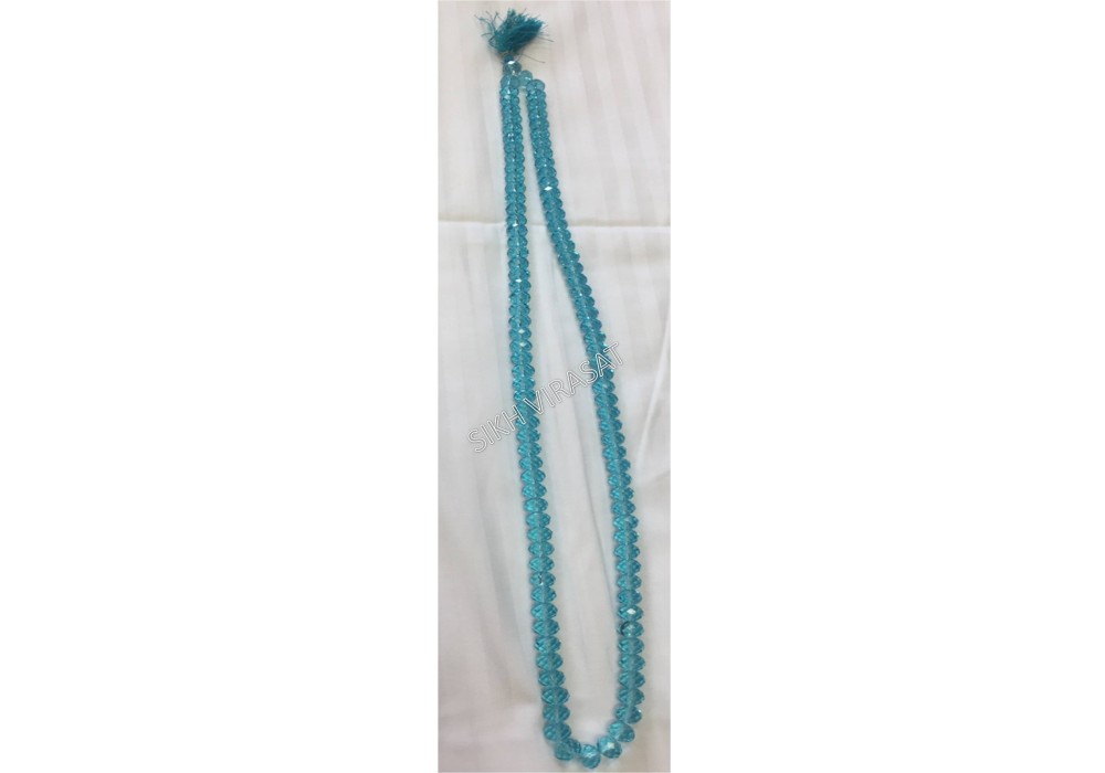 Mala Crystal Large Thick 108 Beads (Color- Blue)