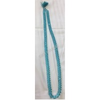 Mala Crystal Large Thick 108 Beads (Color- Blue)