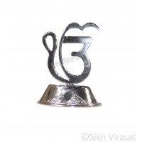 Ek Onkar Gurbani Decoration Accessories Ik Onkar Steel Model Color Silver Medium Size 8 