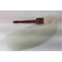 Chaur or Chour Sahib Nylon Small Wood Handle (Color- White, Size- 8 inches )