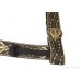 Gatra Or Gaatra Designer Golden Embroidery Khanda Pattern Adjustable Steel Buckle Width 1.5 Inch Color Black