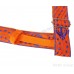 Gatra Or Gaatra Designer Embroidery Royal Blue Khanda Pattern Adjustable Steel Buckle Width 1.5 Inch Color Orange