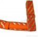 Gatra Or Gaatra Designer Golden and Black checked Pattern Adjustable Steel Buckle Width 2 Inch Color Orange 