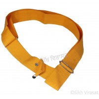 Gatra Or Gaatra Adjustable Steel Buckle Tich Button Width 2 Inch Color Kesri (Saffron) 
