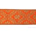 Gatra Or Gaatra Designer Floral Diamond Shape Pattern Adjustable Steel Buckle Width 2 Inch Color Kesri (Saffron) 