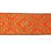 Gatra Or Gaatra Designer Floral Diamond Shape Pattern Adjustable Steel Buckle Width 2 Inch Color Kesri (Saffron) 