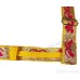 Gatra Or Gaatra Designer Pink and Golden Floral Lace Pattern Adjustable Steel Buckle Width 1.5 Inch Color Light Yellow 