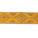 Gatra Or Gaatra Designer Golden Geometrical Diamond Shape Pattern Adjustable Steel Buckle Width 2 Inch Color Yellow 