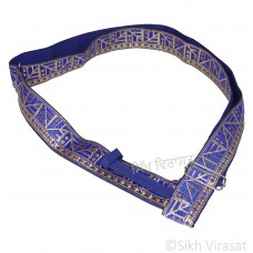 Gatra Or Gaatra Designer Geometrical Pattern Adjustable Steel Buckle Width 1.5 Inch Color Royal Blue 