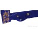 Gatra Or Gaatra Designer Floral and lined Multi Pattern Adjustable Steel Buckle Tich Button Width 1.5 Inch Color Royal Blue 