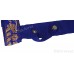 Gatra Or Gaatra Designer Floral and lined Multi Pattern Adjustable Steel Buckle Tich Button Width 1.5 Inch Color Royal Blue 