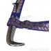 Gatra Or Gaatra Designer Floral and lined Multi Pattern Adjustable Steel Buckle Tich Button Width 1.5 Inch Color Royal Blue 