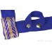 Gatra Or Gaatra Designer Golden lined Pattern Adjustable Steel Buckle Tich Button Width 1.5 Inch Color Royal Blue 