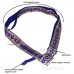 Gatra Or Gaatra Designer Golden Floral and Heart Pattern Adjustable Steel Buckle Tich Button Width 1.5 Inch Color Royal Blue 