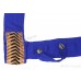 Gatra Or Gaatra Designer Golden and Black Arrow Lined Pattern Adjustable Steel Buckle Tich Button Width 1.5 Inch Color Royal Blue 