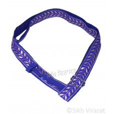 Gatra Or Gaatra Designer Leaf Pattern Adjustable Steel Buckle Width 1.5 Inch Color Royal Blue 