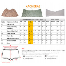 Kachera No. 9 Teri Cotton Tie-knot (Nale Wala) Waist Size-(20 to 26) Inches