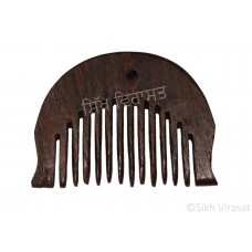 Kanga Round Or Kangi Or Kanga Mori Wood OR Kangha Or Wooden Comb Or Wood Dark Brown Sikh Comb Small Size 1.5 inches