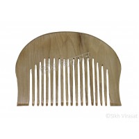Kanga Normal Round Or Kangi Or Kanga Wood OR Kangha Or Hexagonal Wooden Comb Or Wood Light Cream Sikh Comb Size 2.7 inches