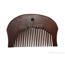 Kanga Round Or Kangi Or Kanga Mori Wood OR Kangha Or Wooden Comb Or Wood Dark Brown Sikh Comb Small Size 2.75 inches