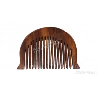 Kangha Or Kangi Or Kanga Wood Or Half Round Wooden Comb Or Wood Brown Sikh Comb Size 3 inches