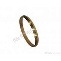 Kara Or Kada Multi Line Brass (Punjabi: Pittal) color-Gold Size-6.5 