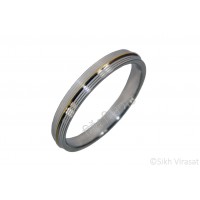 Kara Or Kada Stainless-Steel with Brass (Punjabi: Pittal) Wire Color Silver Size-7cm