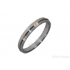 Kara Or Kada Stainless-Steel with Brass (Punjabi: Pittal) Wire Color Silver Size-7cm