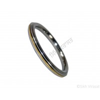 Kara Or Kada Stainless-Steel with Brass (Punjabi: Pittal) Wire Color Silver Size-6.3cm