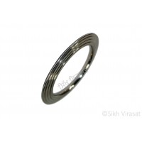 Kara Or Kada Stainless-Steel Double ringed Or Double Chakri Color Silver Size-6.7 cm & 7 cm