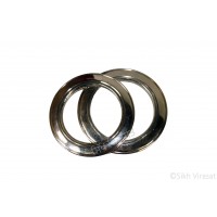 Kara Or Kada Stainless-Steel Chakri Color Silver Size-6.2cm & 6.6 cm