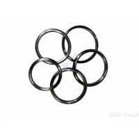 Kara Or Kada Iron (Punjabi: Sarabloh) Gol or Round Thick Color Silver Size-6.1cm to 8.0 cm