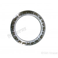 Kara Or Kada Sarabloh Engraved with Written Gurbani color Silver Size-6.5cm