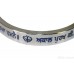 Kara Or Kada Stainless-Steel Engraved with Written Gurbani Color Silver Written in Blue Colors Size-6.6cm to 6.8cm