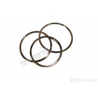 Kara Or Kada Stainless-Steel with Brass (Punjabi: Pittal) Wire Thin Color Silver Size-6.7cm