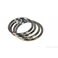 Kara Or Kada Stainless-Steel with Brass (Punjabi: Pittal) Wire Thin Color Silver Size-6.5cm