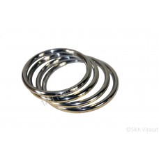 Kara Or Kada Stainless-Steel with Brass (Punjabi: Pittal) Wire Thin Color Silver Size-6.5cm