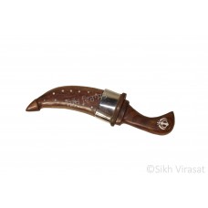 Kirpan Or Kirpaan Wooden handle and cover With Steel Blade - Small Size 5 Inch Or 14.7 cm